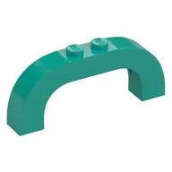 Brick Arch 1 x 6 x 2 Curved Top, Dark Turquoise
