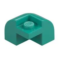 Brick Round, Curved 2 x 2 x 1 1/3, Corner, Dark Turquoise