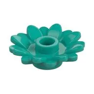 Plant, Sunflower 2 x 2 with 16 Petals, Dark Turquoise