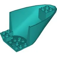 Aircraft Fuselage Curved Aft Section 6 x 10 Bottom, Pinholes, Dark Turquoise