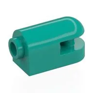Brick Round, Curved 1 x 2 with Side Stud, Bar, Dark Turquoise