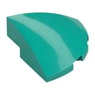 Brick Round Corner, Curved 3 x 3 x 1 Quarter Circle, Dark Turquoise