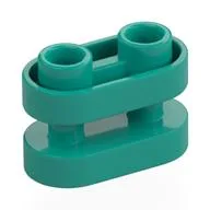 Brick Special 1 x 2 Rounded with Center Bars, Dark Turquoise