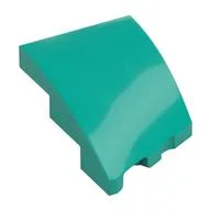Brick Wedged, Curved 3 x 2 with Stud Notch Left, Dark Turquoise