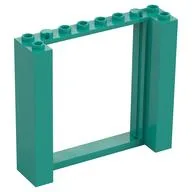 Door Frame Double 2 x 8 x 6, Dark Turquoise