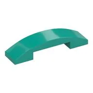 Brick Curved 4 x 1 Double, No Studs, Dark Turquoise