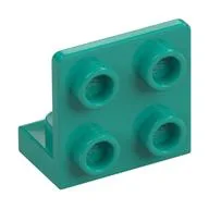 Bracket 1 x 2 - 2 x 2 Inverted, Dark Turquoise