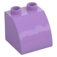 Duplo Brick 2 x 2 x 1 1/2 with Curved Top, Medium Lavender