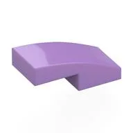 Brick Curved 2 x 1 No Studs [1/2 Bow], Medium Lavender