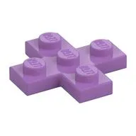 Plate 3 x 3 Cross, Medium Lavender