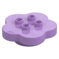 Duplo Flower 4 x 4 x 1 with 4 Top Studs, Medium Lavender