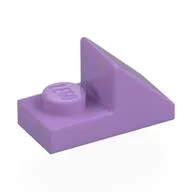 Brick Sloped 45° 2 x 1 with 2/3 Cutout [New Version], Medium Lavender