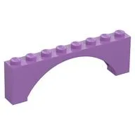 Brick Arch 1 x 8 x 2 Raised, Medium Lavender
