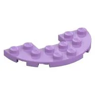 Plate Round Half 3 x 6 with 1 x 2 Cutout, Medium Lavender