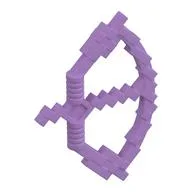 Weapon Bow and Arrow, Blocky, Medium Lavender