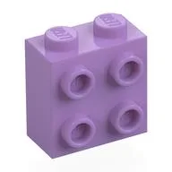 Brick Special 1 x 2 x 1 2/3 with 4 Studs on 1 Side, Medium Lavender