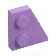 Wedge Plate 2 x 2 Right, Medium Lavender