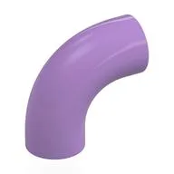 Brick Round 1 x 1 diameter Tube with 90 Degree Elbow (2 x 2 x 1) and Axle Holes (Crossholes) at each end, Medium Lavender