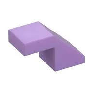 Brick Sloped 45° 2 x 1 with 2/3 Inverted Cutout and no stud, Medium Lavender