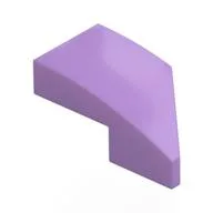 Brick Wedged, Curved 2 x 1 with Stud Notch Left, Medium Lavender