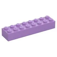 Brick 2 x 8, Medium Lavender