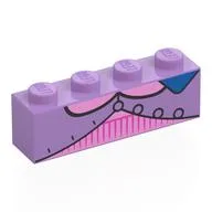 Brick 1 x 4 with Jacket, Bright Pink Sweater, Blue Collar Print, Medium Lavender