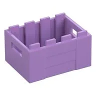 Box / Crate with Handholds 3 x 4 x 1 2/3, Medium Lavender