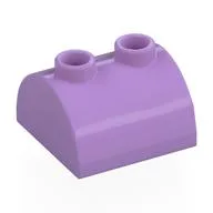 Brick Curved 2 x 2, Two Top Studs, Medium Lavender