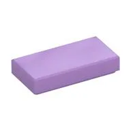 Tile 1 x 2 with Groove, Medium Lavender