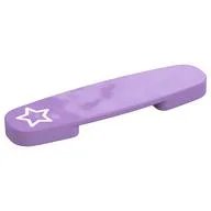 Duplo Train Action Plate with White Star Print, Medium Lavender