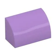 Brick Curved 1 x 2 x 1 No Studs, Medium Lavender