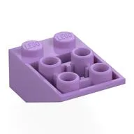 Brick Sloped Inverted 33° 3 x 2, Connections between Studs, Ovoid Bottom Pin, Medium Lavender