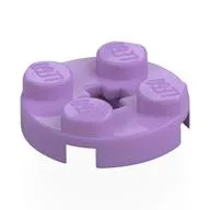 Plate Round 2 x 2 with Axle Hole Type 1 (+ Opening), Medium Lavender