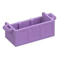 Treasure Chest Bottom with Rear Slots, No Groove, Medium Lavender