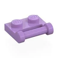 Plate Special 1 x 2 [Side Handle Closed Ends], Medium Lavender