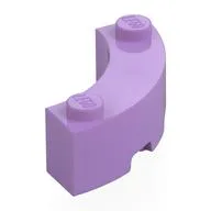 Brick Round Corner 3 x 3 Macaroni with 2 Studs, Medium Lavender
