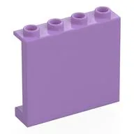 Panel 1 x 4 x 3 [Side Supports / Hollow Studs], Medium Lavender