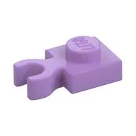 Plate Special 1 x 1 with Clip Vertical [Thick Open O Clip], Medium Lavender