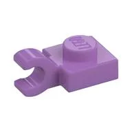 Plate Special 1 x 1 with Clip Horizontal [Thick Open O Clip], Medium Lavender