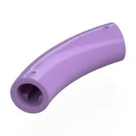 Brick Round 1 x 1 D. Tube with 45° Elbow and Axle Holes (Crossholes) at Each End, Medium Lavender