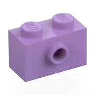 Brick Special 1 x 2 with 1 Center Stud on 1 Side, Bottom Stud Holder, Medium Lavender