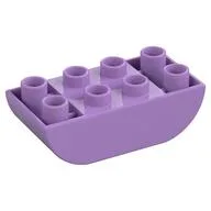 Duplo Brick 2 x 4 Curved Bottom, Medium Lavender