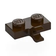 Plate Special 1 x 2 with Clip Horizontal on Side, Dark Brown