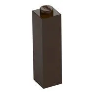Brick 1 x 1 x 3, Dark Brown