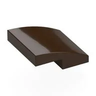 Brick Curved 2 x 2 x 2/3, Dark Brown