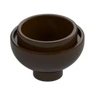 Brick Round 2 x 2 Dome Bottom [Open Stud], Dark Brown