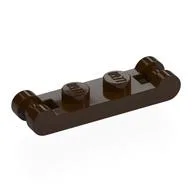 Plate Special 1 x 2 with Handles on Ends, Dark Brown