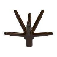 Plant, Flower Stem with Bar and 6 Stems, Dark Brown