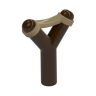 Weapon Slingshot with Dark Tan Band Print, Dark Brown