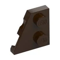 Wedge Plate 2 x 2 Left, Dark Brown